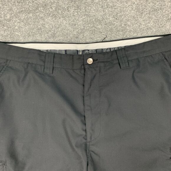 Callaway Shorts Mens 36 Black Bermuda Flat Front Zip Pockets Performance Golf - Picture 4 of 12